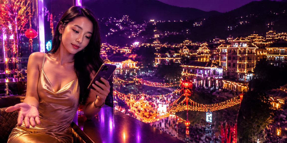 Không khí giải trí neon và trò chơi bài tại Sapa về đêm